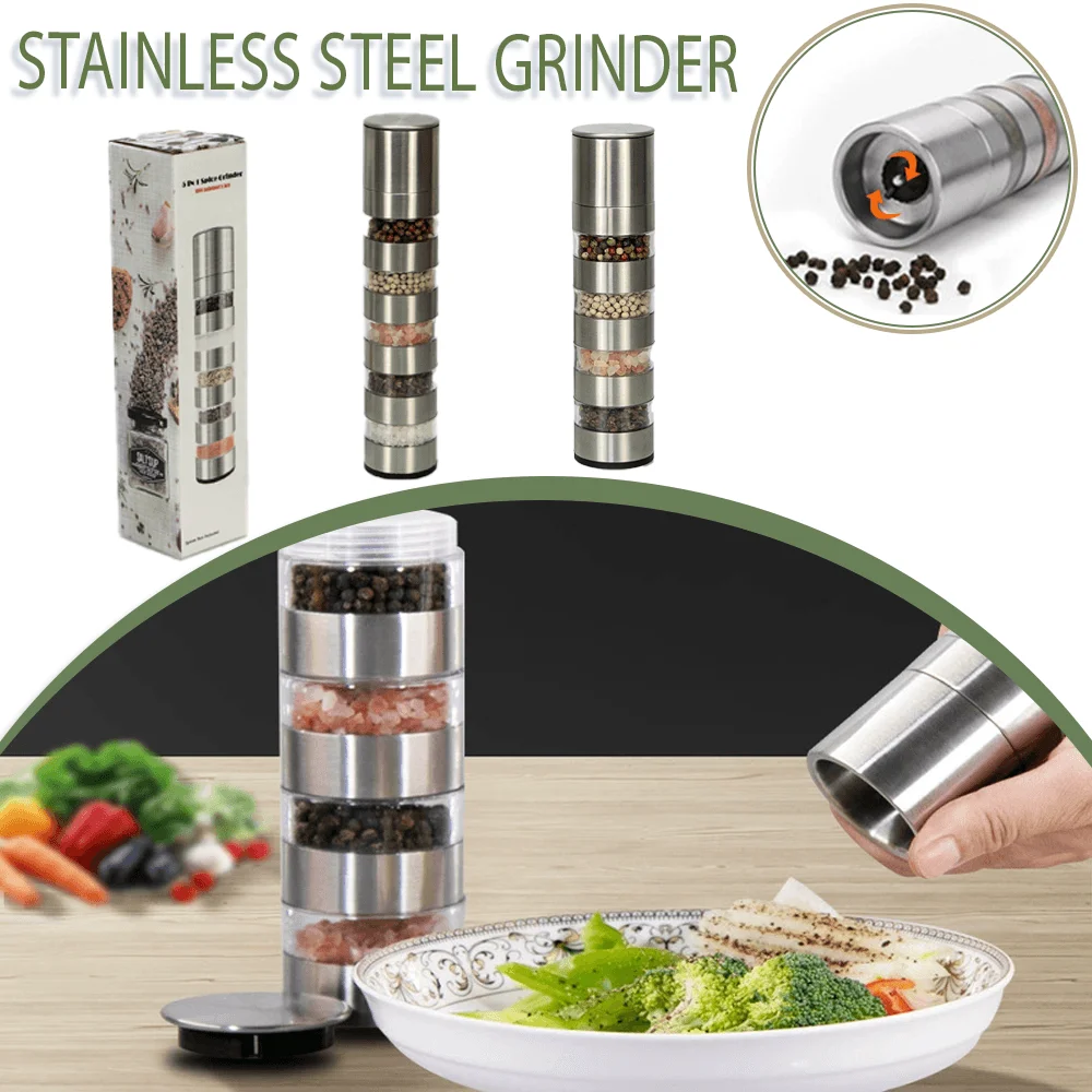 Grinder manual kitchen tools pepper mill multifunctional seasoning grinding bottle pepper bottle ceramic grinding core