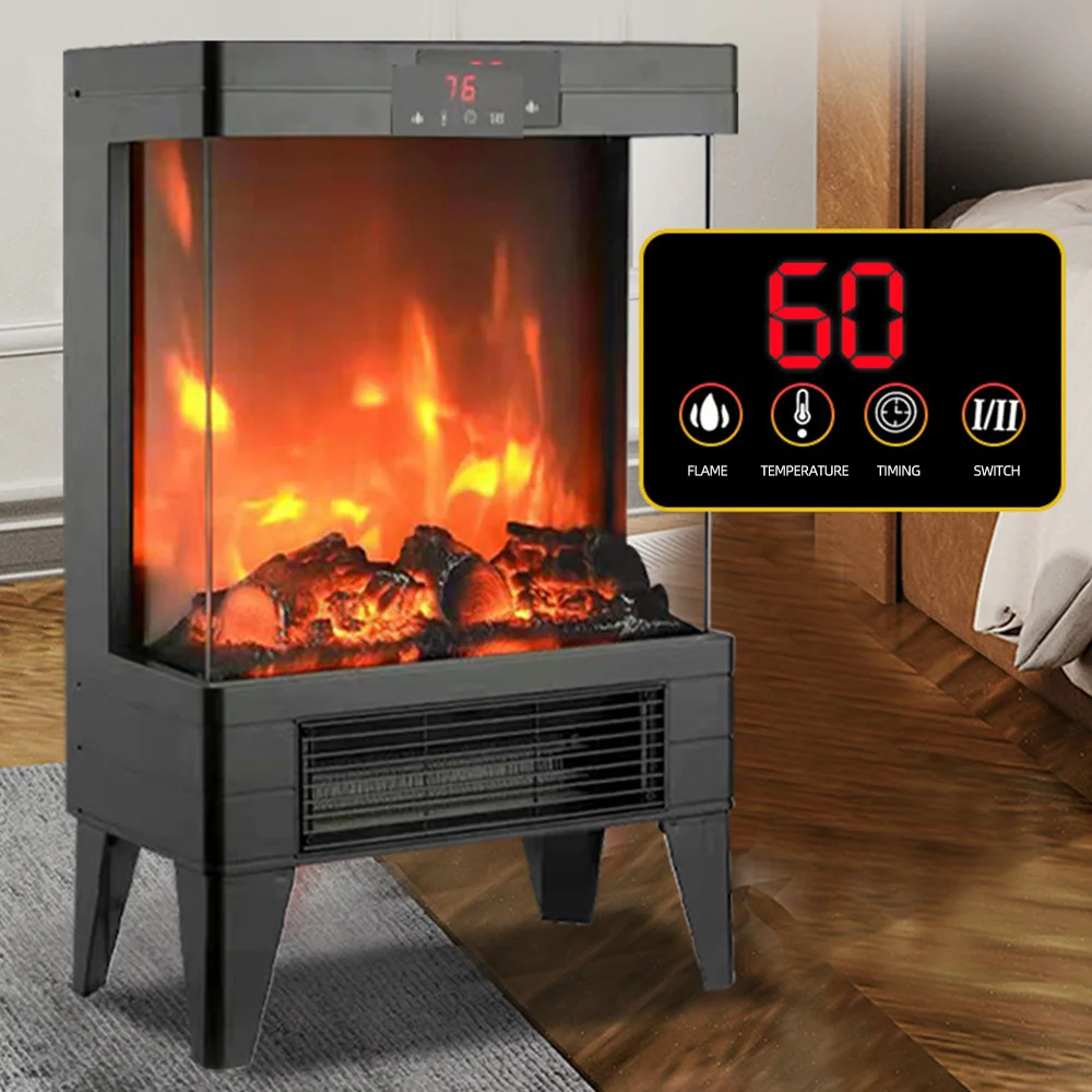 Household Indoor Smokeless Electric Fireplace Heating 3D Flame Mountain  multifunctional Energy saving Fan heater - AliExpress