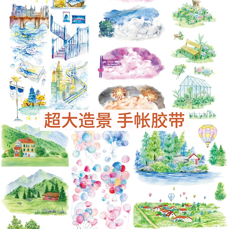 

washi tape roll Paper Landscaping Mountain Cabin Decoration Sticker