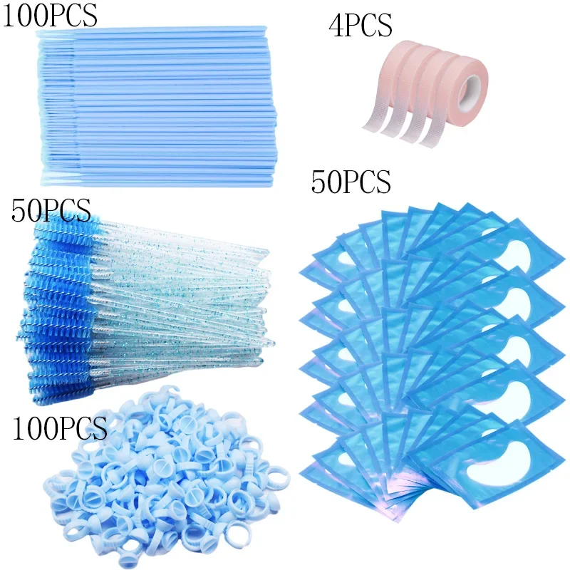 Description Picture 6 of itemWholesale Eyelash Extension Supplies Set Lashes Micro Brush Tape Glue Ring Eye Pad Disposable Mascara Applicator Eyelashes Tool