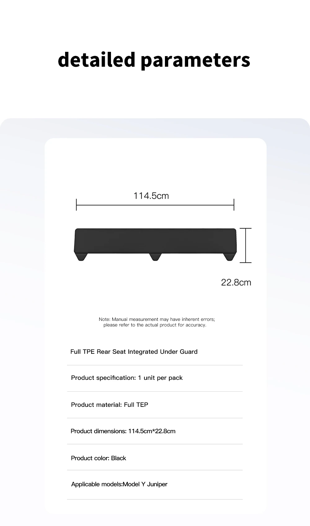 YZ Für Tesla Model 3/Y/YL Highland Juniper 2026 Rücksitz-Unterschutzmatte Anti-Kick-Pad Anti-Schmutz Auto-Zubehör – Detail 10