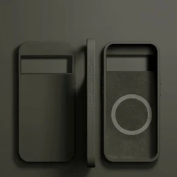 Luxury Liquid Silicone Magnetic Phone Case - Wireless Charging Bumper Cover for Pixel 8 Pro (Clay)