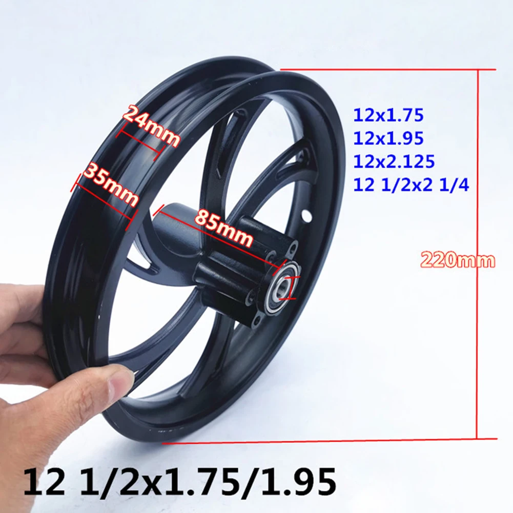 전기 자전거 12인치 림 휠 허브 설치 제거 220mm(외경) 775g 알루미늄 합금 간단 고품질