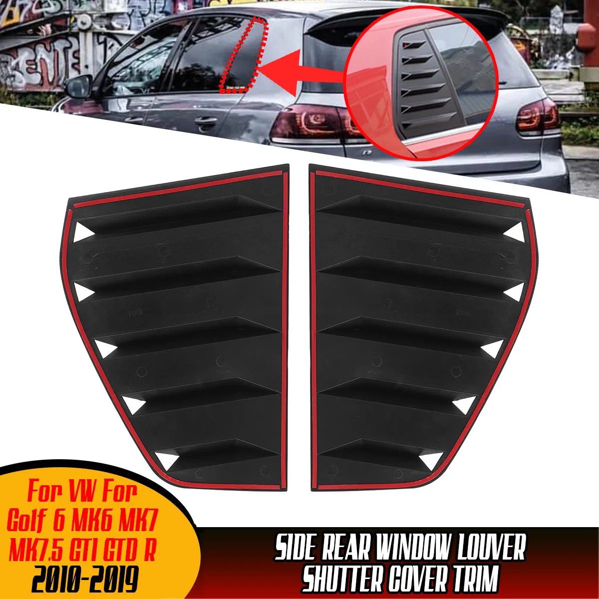 

Глянцевая черная крышка затвора заднего стекла для VW GOLF MK7 MK7 2014-2019