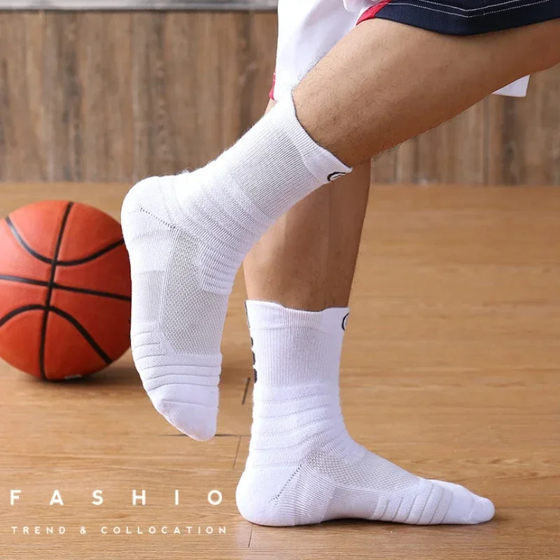 Men's Socks Compression Stockings Breathable Basketball Sports Cycling running Towel Socks High Elastic Tube sports socks cycling socks football socks compression socks fitness sports socks sport socks 3pairs/Lot