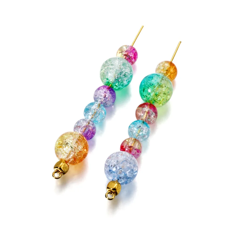 8-12mm Mixed Farbe Kunststoff Explodierenden Perlen Lose Spacer Perlen Handgemachte Perlen Für DIY Schmuck Machen Armband Finding zubehör – Detail 12