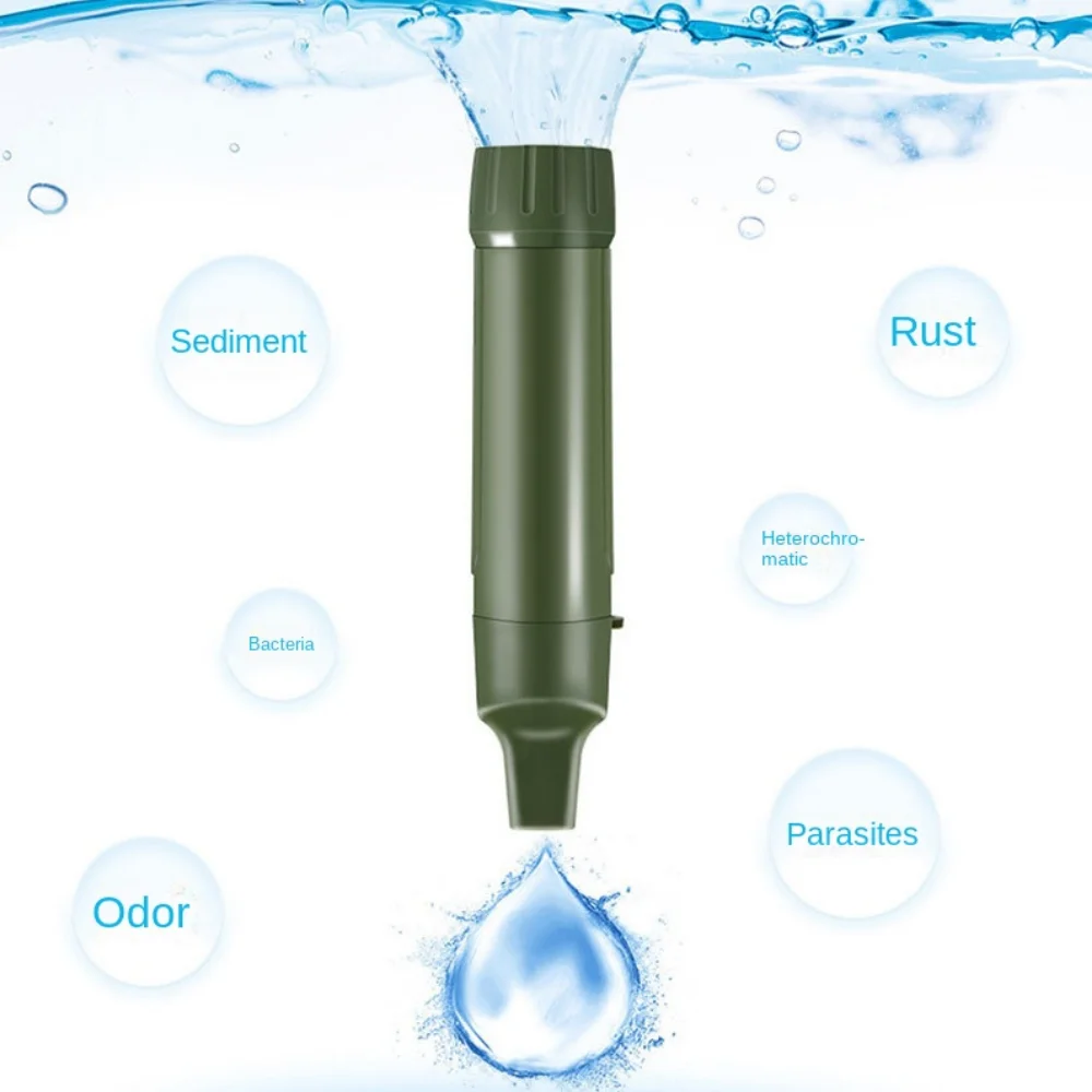 Mini Mini Water Filter Straw Straw Purifier Purification Water Filter TUP Survival Drinking Water Filtering Straw Outdoor
