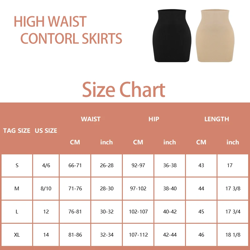Description Picture 2 of itemHalf Slips for Under Dress Women Shapewear Tummy Control Slim Waist Body Shaper Half Skirts Thongs 2 in 1 Butt Lifter Underwear