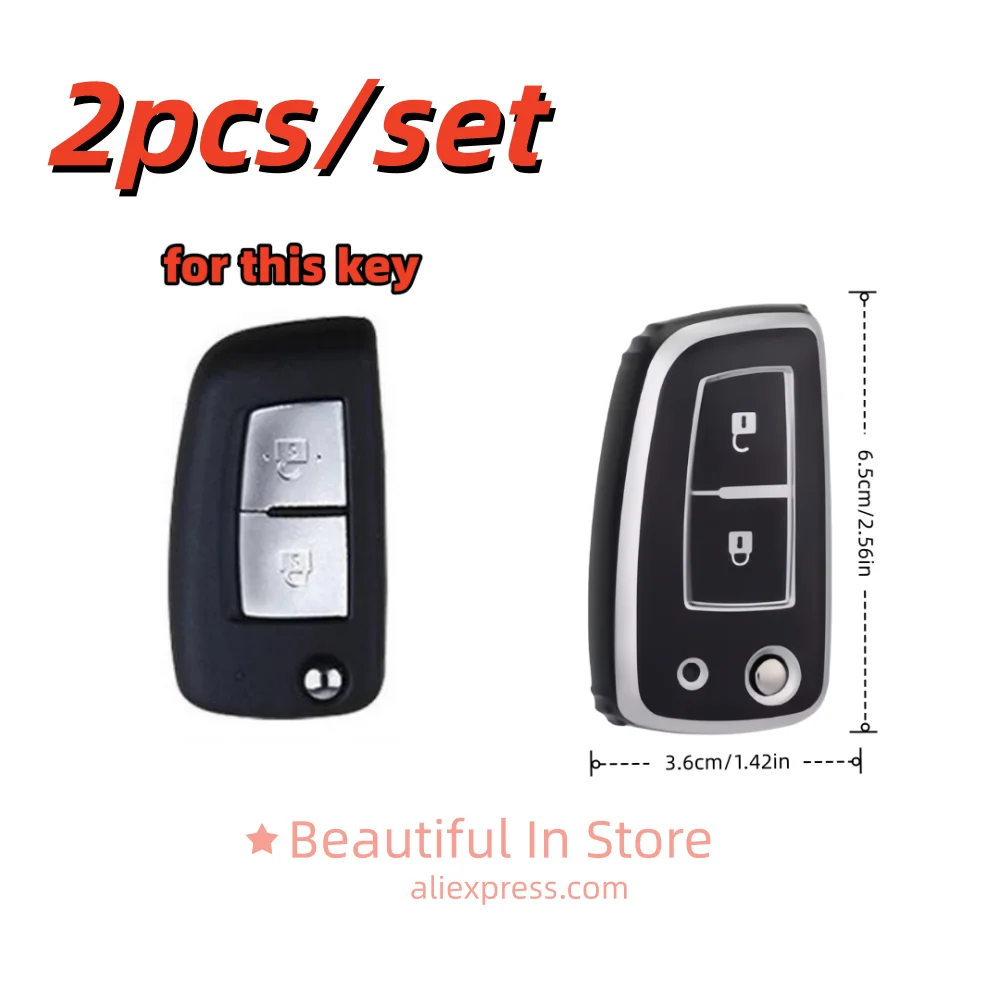 Premium Car Key Case Covers (2-Pack) - Sleek and Durable Protection