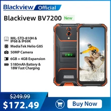 Blackview BV7200 Android 12 Rugged IP68 Waterproof, 10GB+128GB Helio G85 Octa Core, 50MP Rear Cameras 5180mAh with 18W Charge