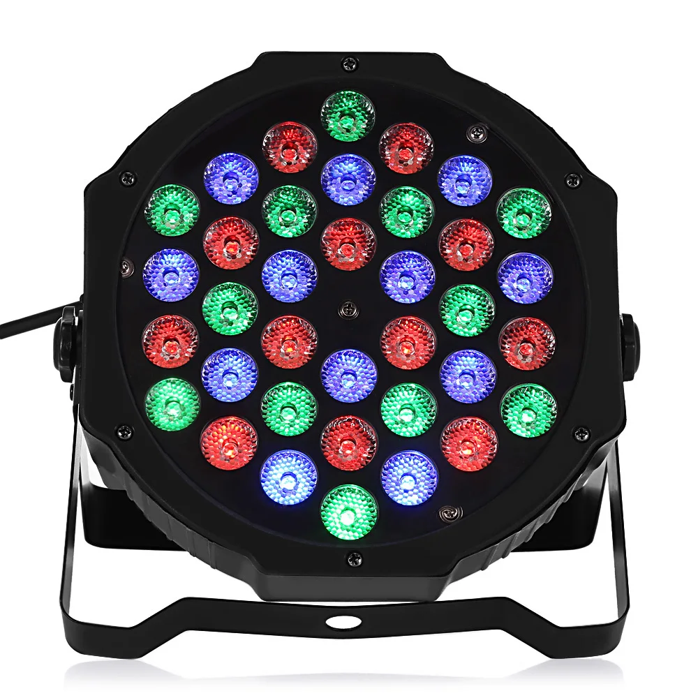 รูปสินค้า 36W Professional Disco light DMX512 ควบคุมเสียง RGB LED Ktv Bar Party DJ ตกแต่งเวทีแสงโปรเจคเตอร์ par โคมไฟ