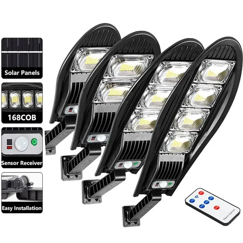 업그레이드된 168LED 태양광 가로등, 야외 방수 LED, 정원 벽 램프, 각도..