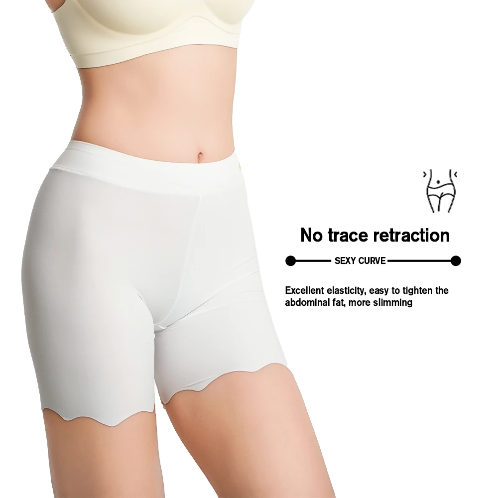 3Pcs Women Underwear Slimming Shorts Safety Dress Panties High Waist Seamless Ice Silk Boxers Plus Size Short Pants M-4XL