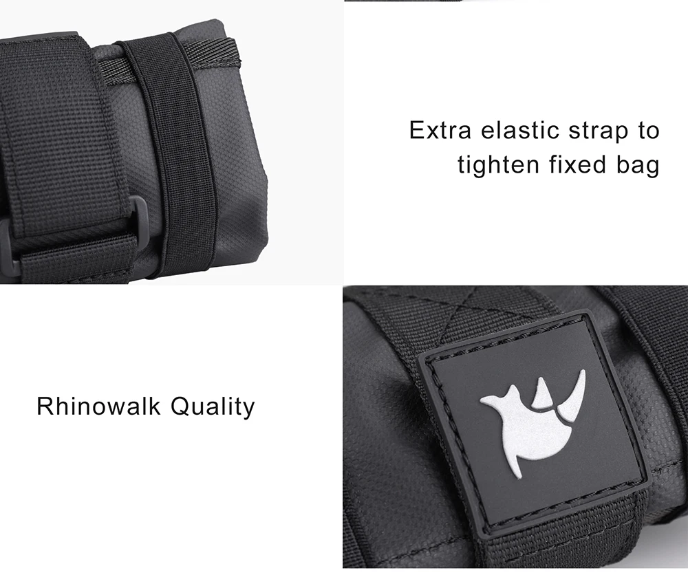 Rhino walk Fahrrad Werkzeug tasche vorne oben Rohr Rahmen Tasche Sattel tasche Burrito Pack Tasche Radfahren schwarz MTB Rennrad hinten Zubehör – Detail 15