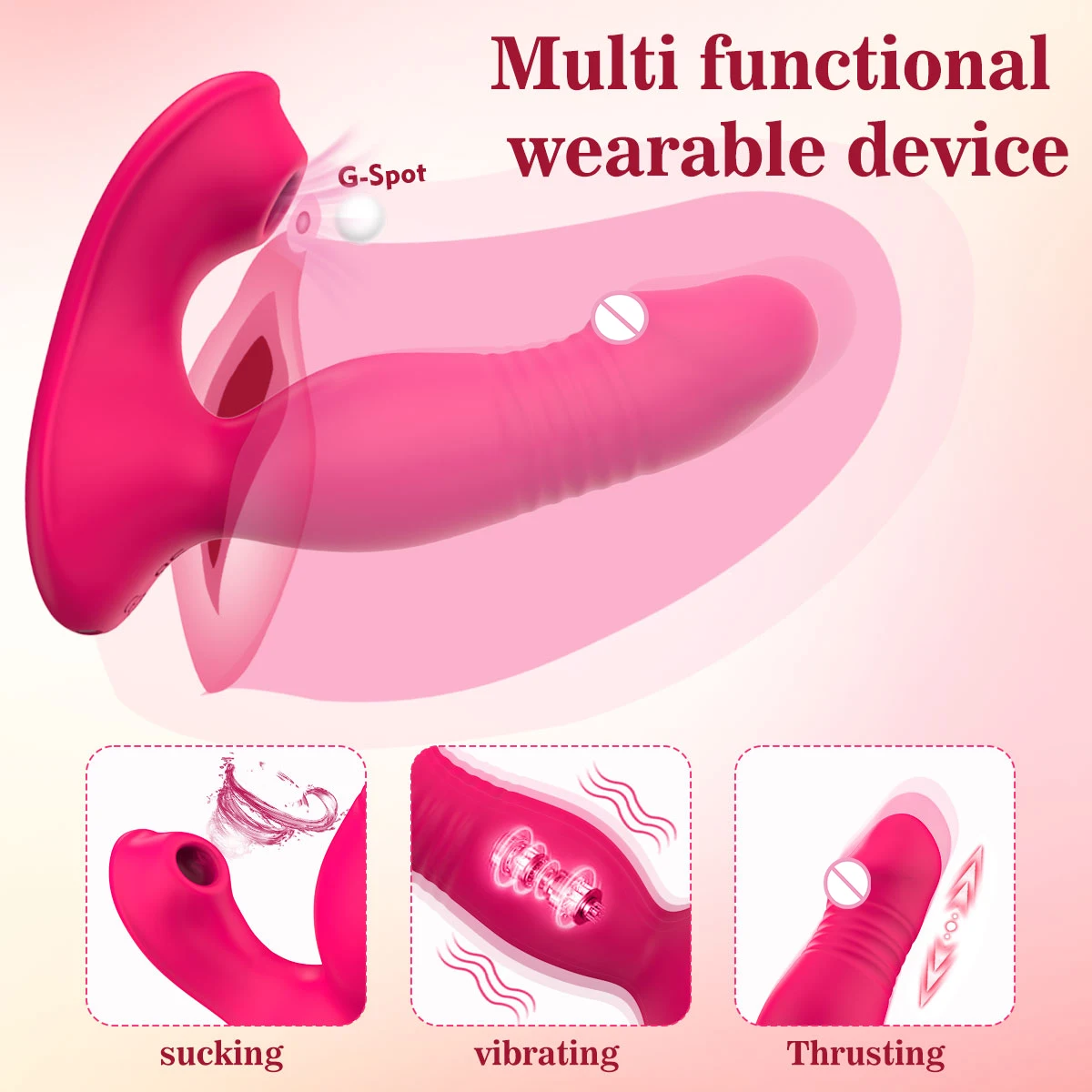 App Remote Control 9 Vibrating Sucker Thrusting Dildo ,G Spot Vibrator Nipple Vibrator,Adult Sex Toy for Woman Female Couples 3