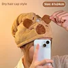 1/3/5PCS Capybara Kawaii Plush Hair Drying Hat Towel Cap Water Guinea Pig Hat Bath Hat Towel Cap Super Absorption Hair Dry Cap 5