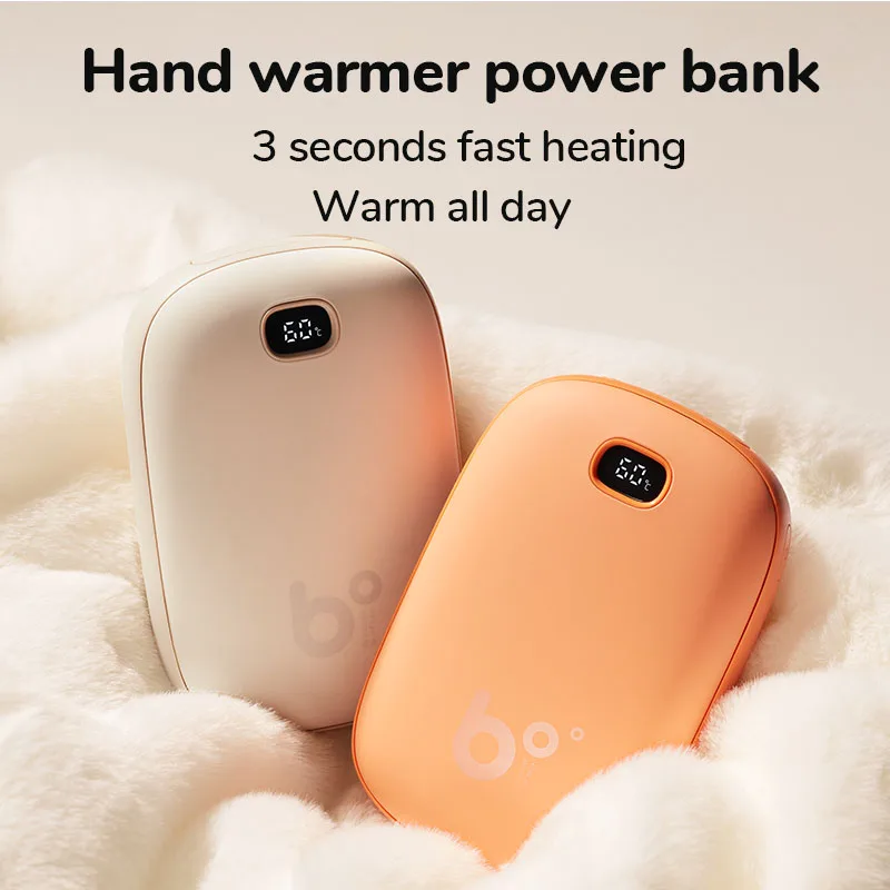 JISULIFE Hand Warmers Rechargeable 3S Instant Heat USB Power Bank Portable  Electric Heater With LED Digital Screen 60℃ Fast Warm - AliExpress