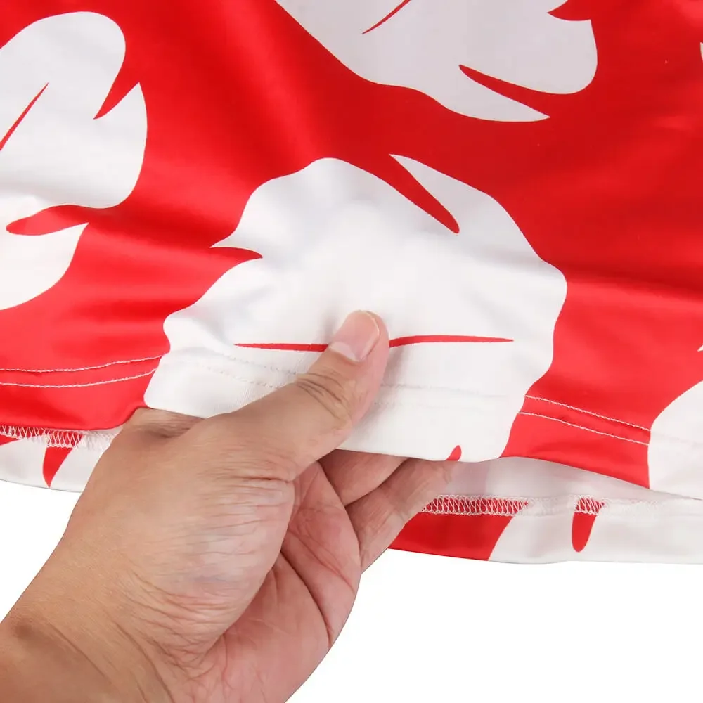 Girls Disney Stitch&Lilo Role Play Dress Hawaii Children Red Frock Featured with White Feather Print Ohana Spirit Ployester Gown Sfa6e5fa9b18b4a76a2fa0deb09390a7e9