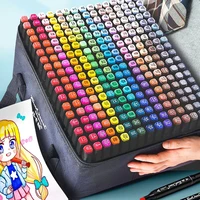 24-80 Colors Double Headed Oily Art Marker Pen Set for Draw Sketching Oily Tip Based Markers Graffiti Manga School Art Supplies 1