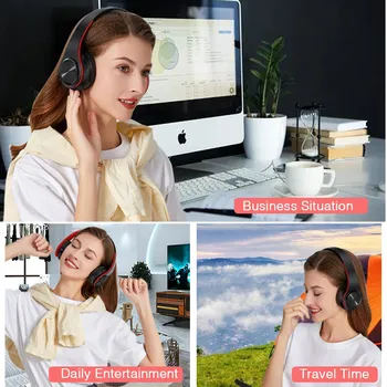 2025 Upgrading Wireless Bluetooth Headphones Stereo Headset Music Sports Overhead Earphone with Mic for Smart Phone TV PC Tablet 6