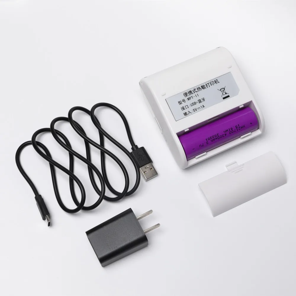 미니 열전사 프린터 58mm 2 인치 무선 USB 영수증 청구서 프린터 iOS 안드로이드 모바일 컴퓨터 PC 티켓 프린터 종이 프린터