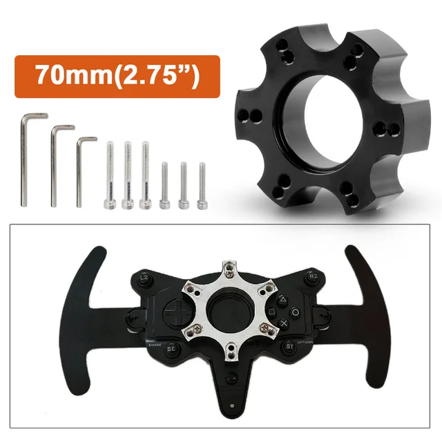 Aluminum 70mm Steering Wheel Adapter Plate For Thrustmaster T300RS