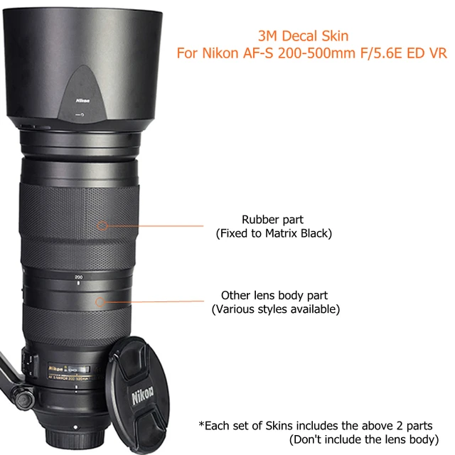For Nikon 200-500 F5.6E Decal Skin Vinyl Wrap Film Camera Lens Protective  Sticker AF-S NIKKOR 200-500mm F/5.6 5.6 F5.6 E ED VR - AliExpress