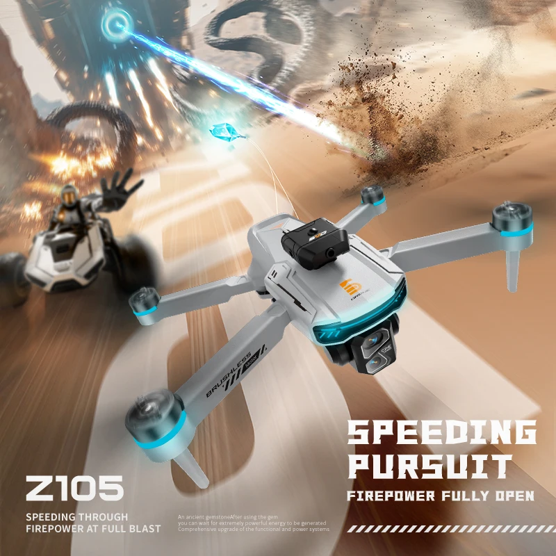 Nuovo Drone Z105 MAX 4K GPS con Doppia Fotocamera HD Grandangolare 1080P, Motore Brushless, FPV per Fotografia Aerea all'Aperto, Regalo per Bambini e Adulti - immagine 2
