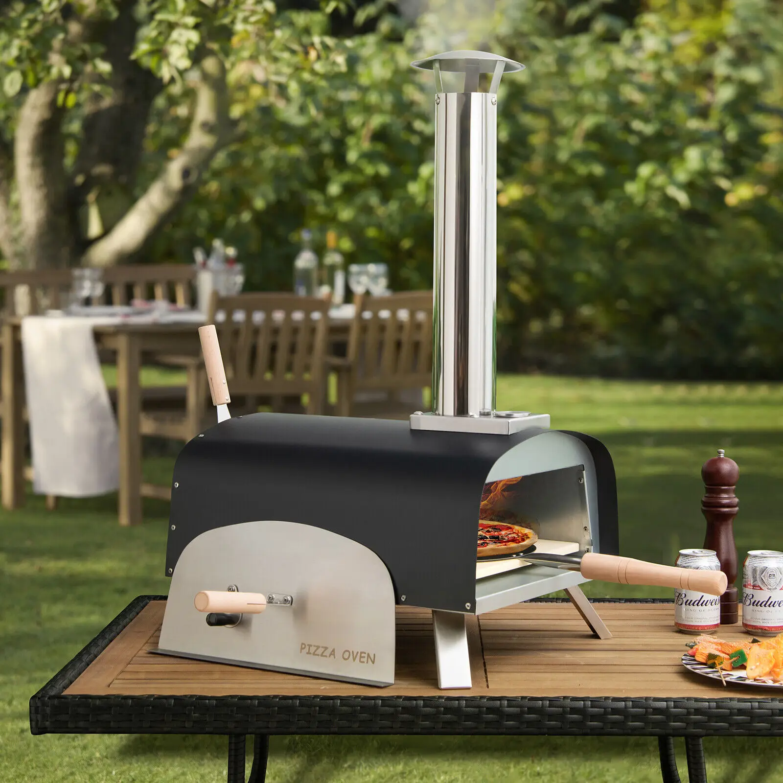 Costway Pizza Ovens Wood Pellet Pizza Maker Portable Pizza Grill Outdoor  Machine - Pizza Tools - AliExpress