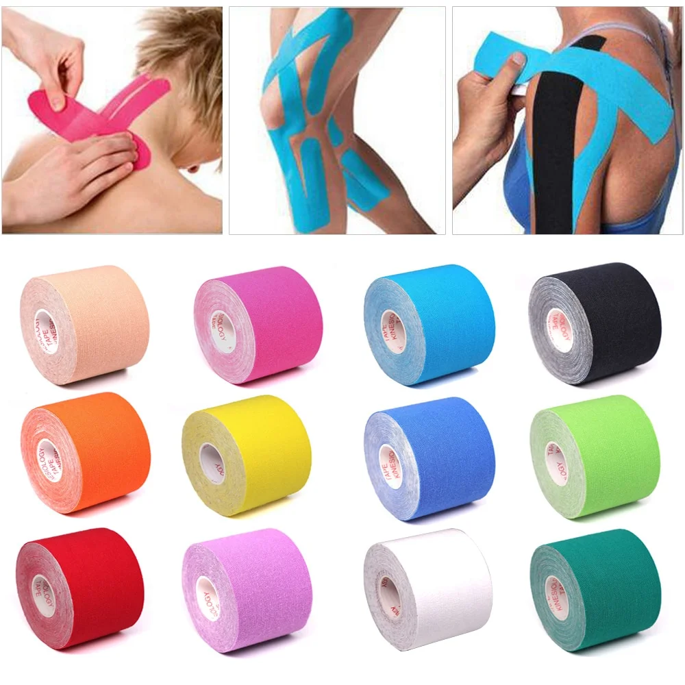 

5 Size Kinesiology Tape Medical Athletic Elastoplast Sport Recovery Strapping Gym Waterproof Tennis Muscle Pain Relief Bandage