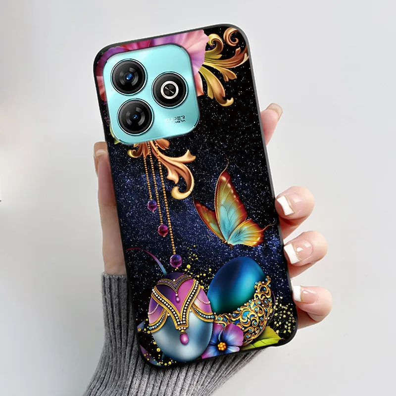 Aesthetic Cute Cat Black Shockproof Silicone Back Cover