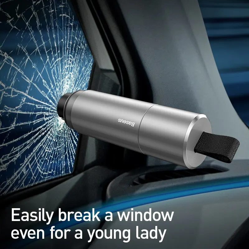 Baseus Car Safety Hammer Window Breaker for Emergency Escape