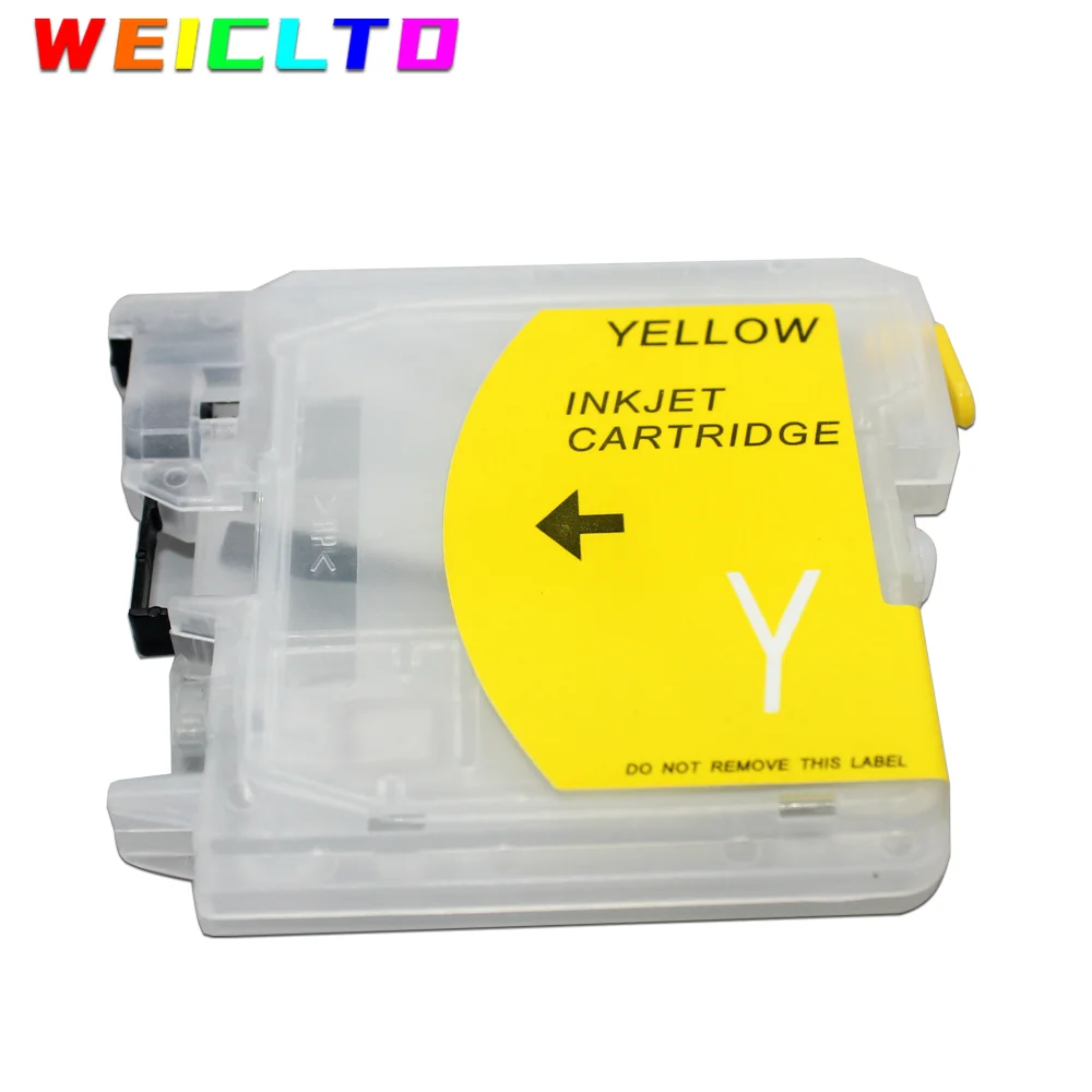 No Chip Refillable Ink Cartridge Brother DCP-J125 185C 195C J315W printer WEIC LC38 LC39 LC61 LC65 LC980 LC985 LC990 LC1100 printer supplies inkjet ink cartridge ink cartridge