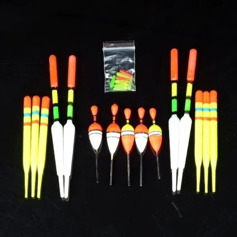 Description Picture 3 of item1 set (15Pcs) Vertical Buoy Sea Fishing Floats Assorted Size for Most Type of Angling with Attachment Rubbers Fishing Lures