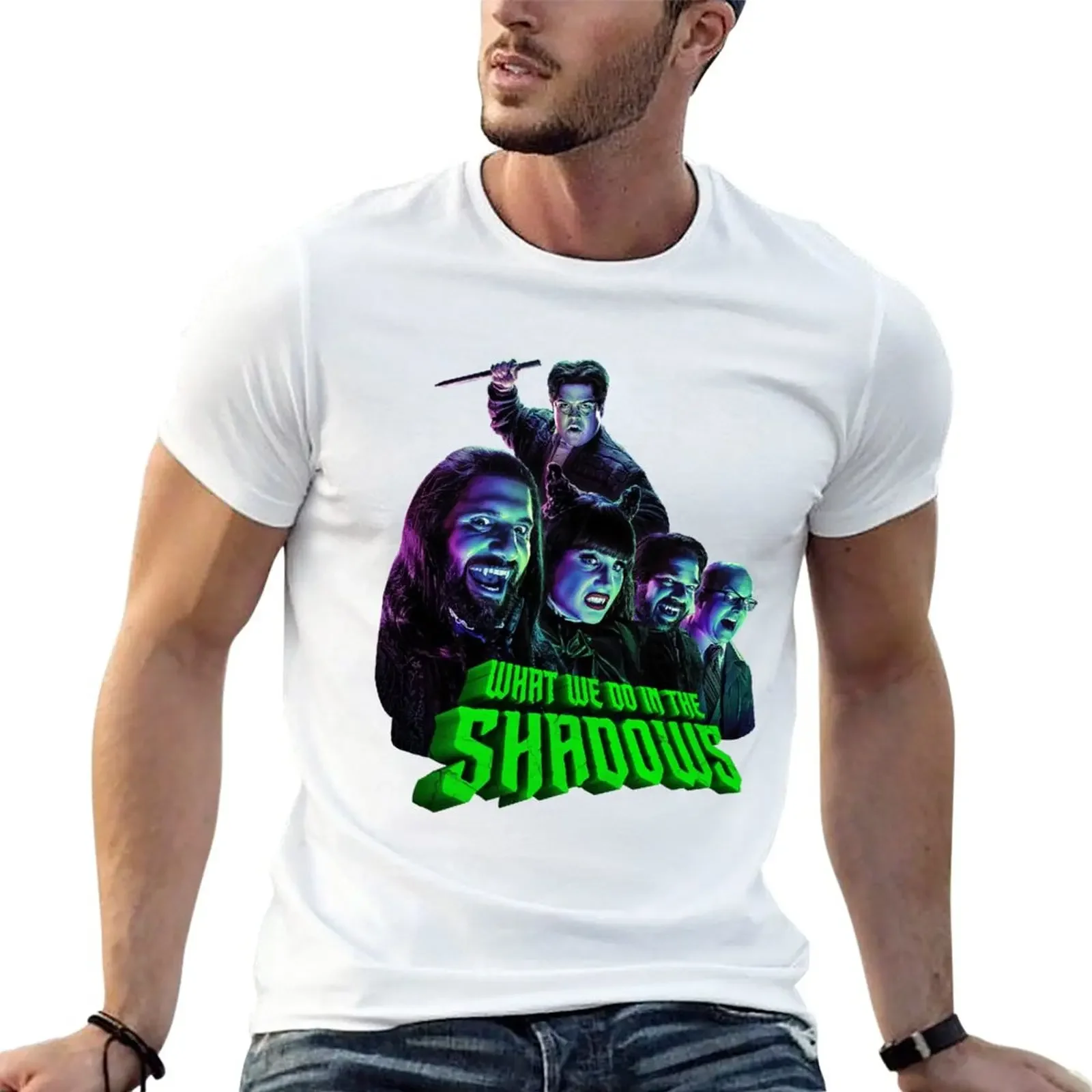 What We Do In The Shadows Horror What We Do In The Shadows Merch Unisex Tshirt Blend Felpa Con Cappuccio Manica Lunga Girocollo Sweatsh T-Shirt