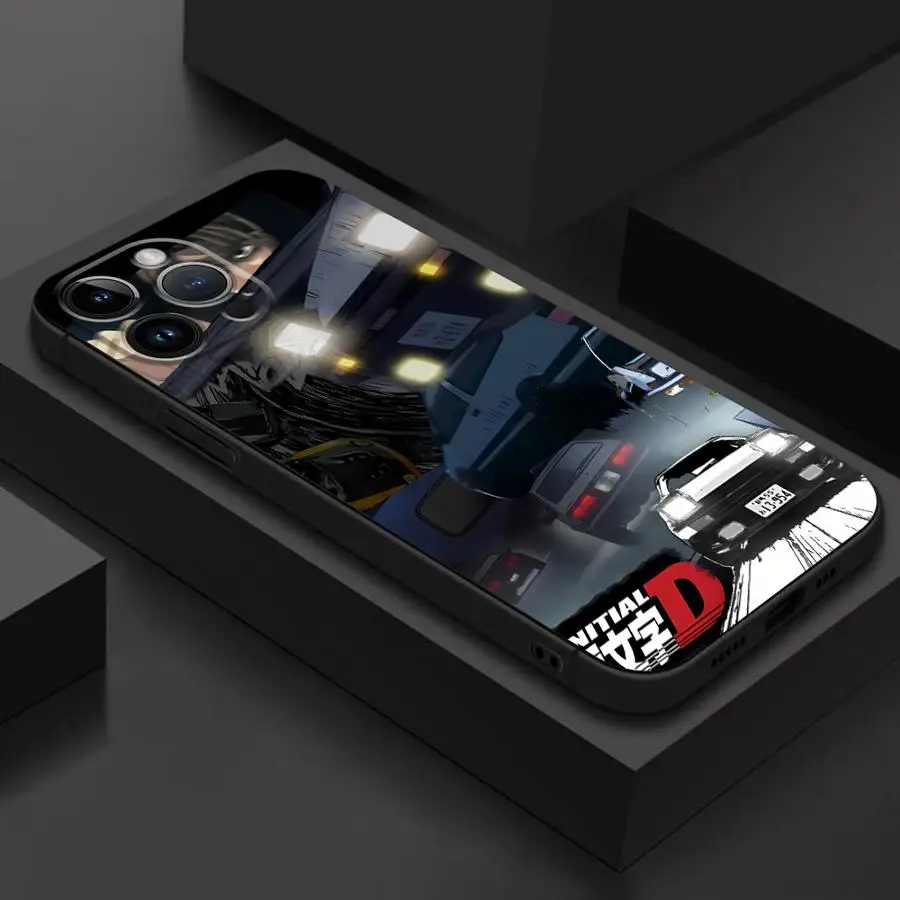 Anime Initial D Matte Black Soft Phone Case