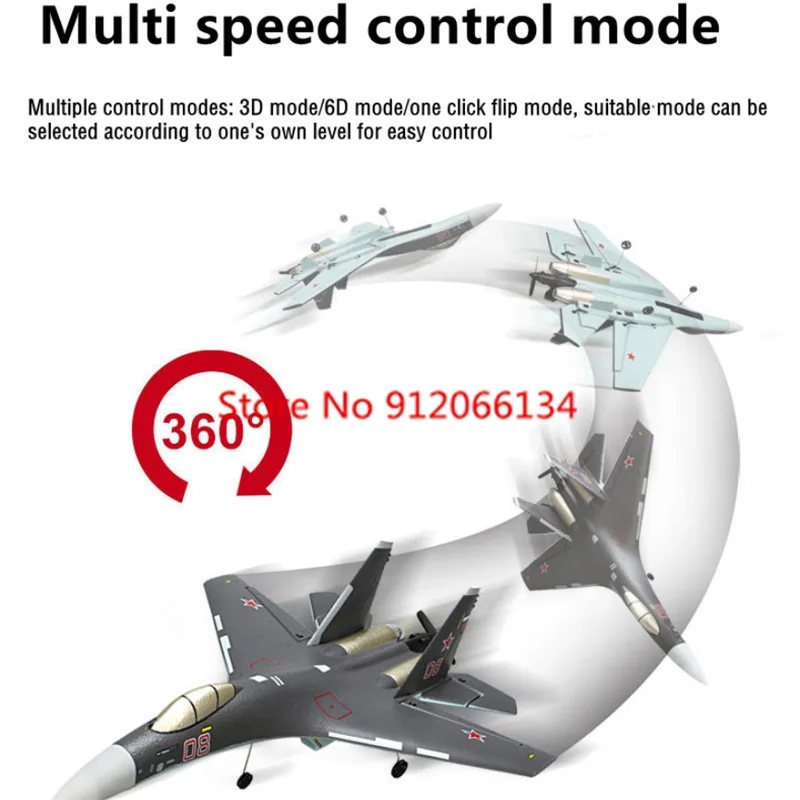 Professional Fixed Wing 600M RC Fighter 4CH 3D/6D Mode Brushless Self Stabilizing LED Lighting Remote Control Plane Airplane Toy 2