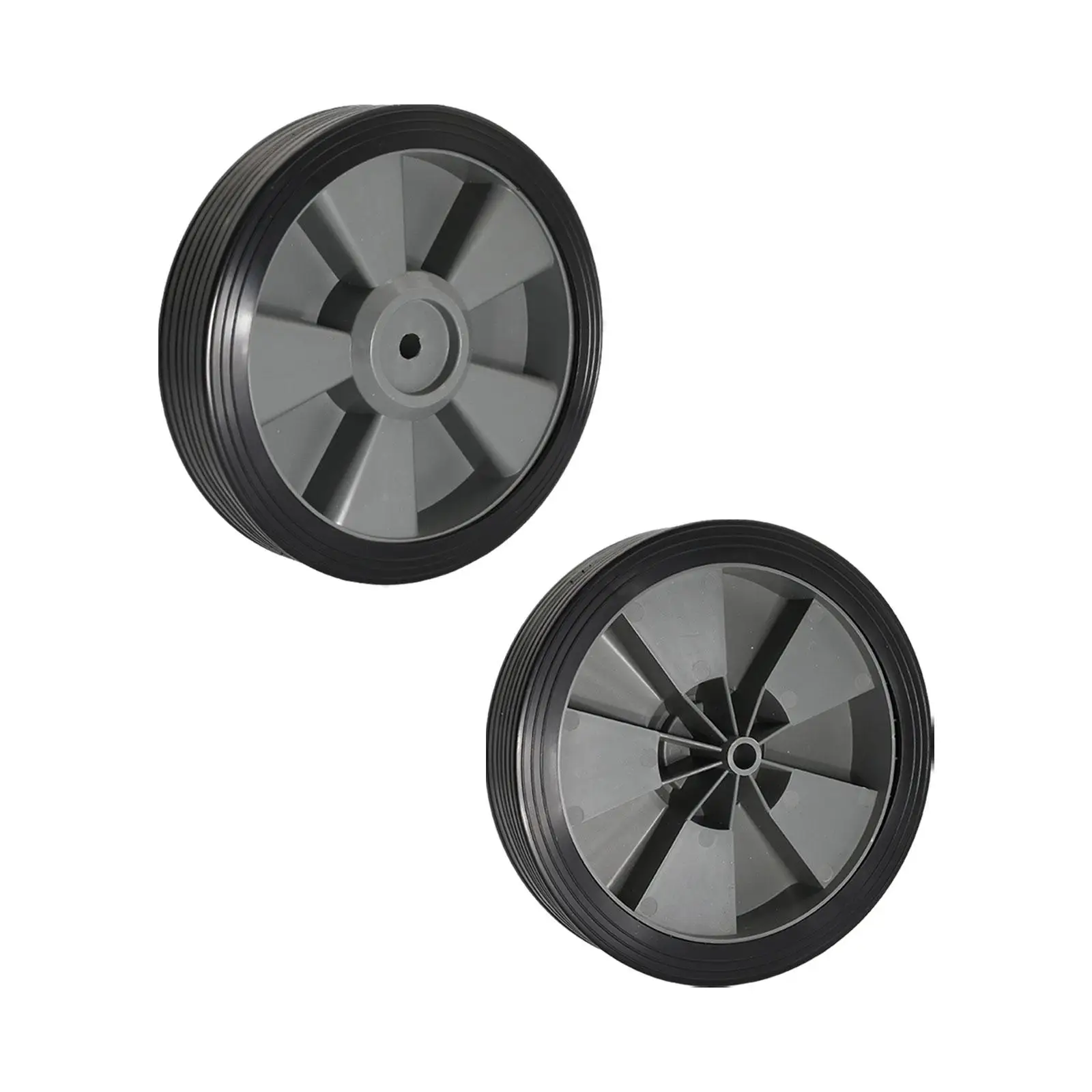 2 Pieces BBQ Grill Wheel Easy Install Wheelbarrow Garden Hole Shaft 1.1cm Hand