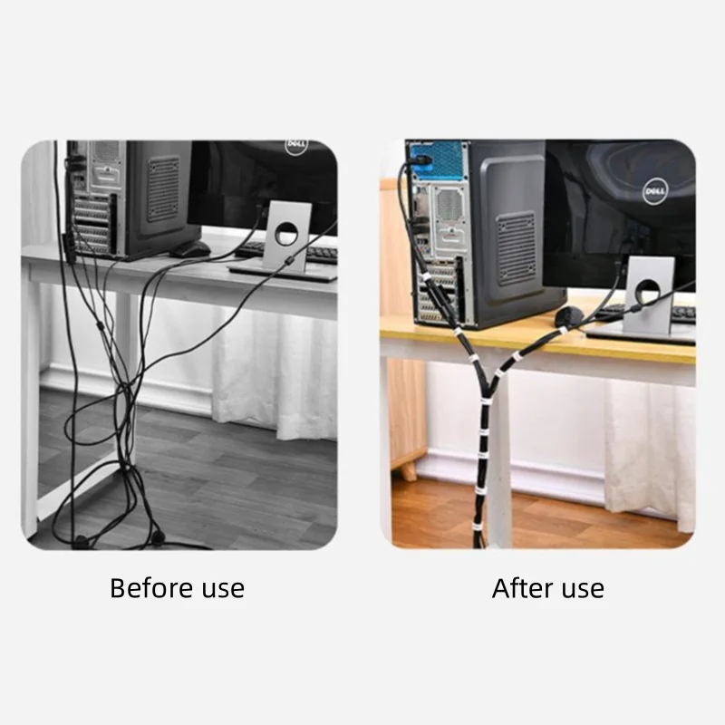 5m Cable Order Reusable Cable Organizer Desk Wire Winder Tie Organizer Data Line Protection Storage Gadget