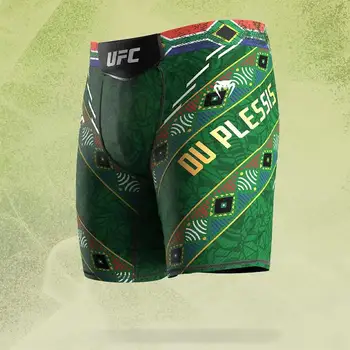 New UFC Top Boxer Green Dricus Du Plessis Short MMA Oversized Breathable Quick Drying Shorts Men Fitness Training Sports Shorts
