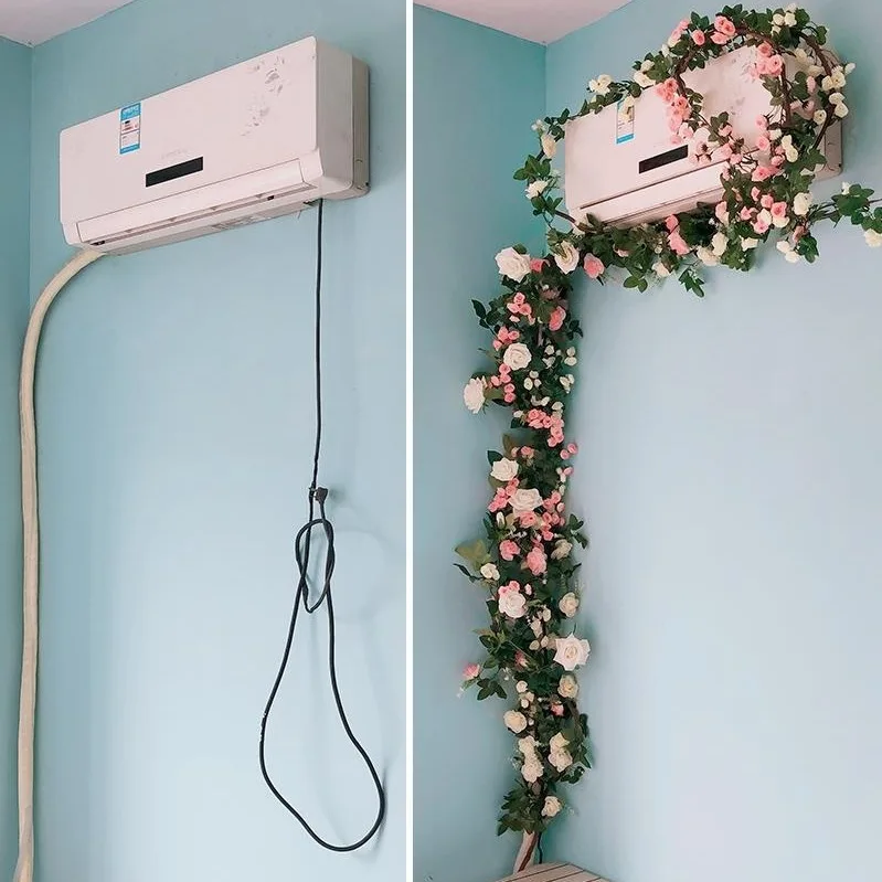 Wedding Decoration Silk Artificial Rose Vine Han 1.8m Rose Artificial Flower Vine For Wedding Garland White Pink Home Room