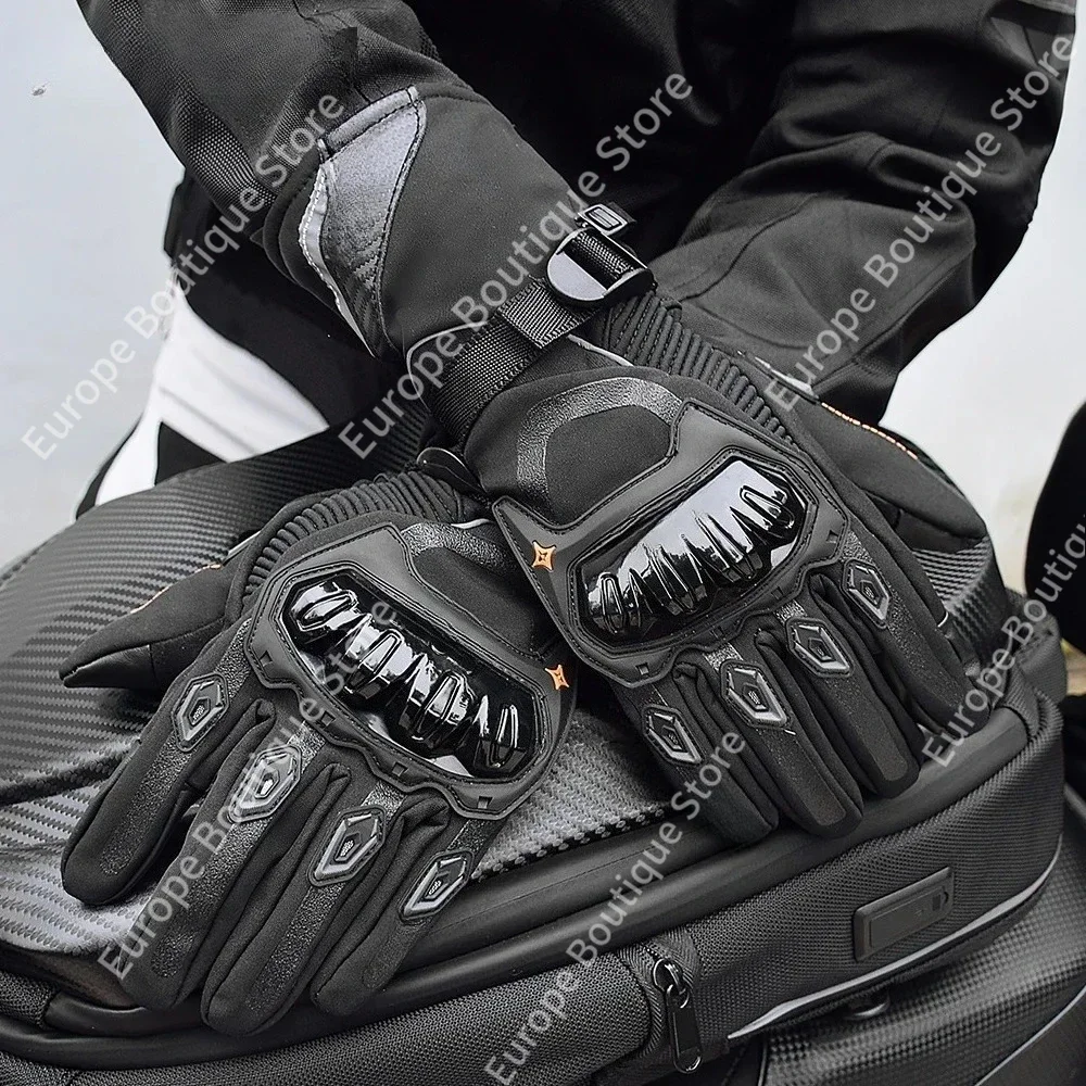 겨울용 따뜻한 스트리트 오토바이 장갑 새로운 업그레이드 방수 터치스크린 보호 라이딩 장갑