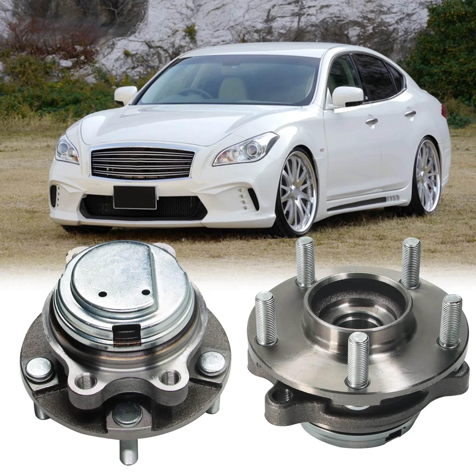 2* Front Wheel Hub Bearings Assembly for 2006-19 Infiniti G35 M37 M56 Q50