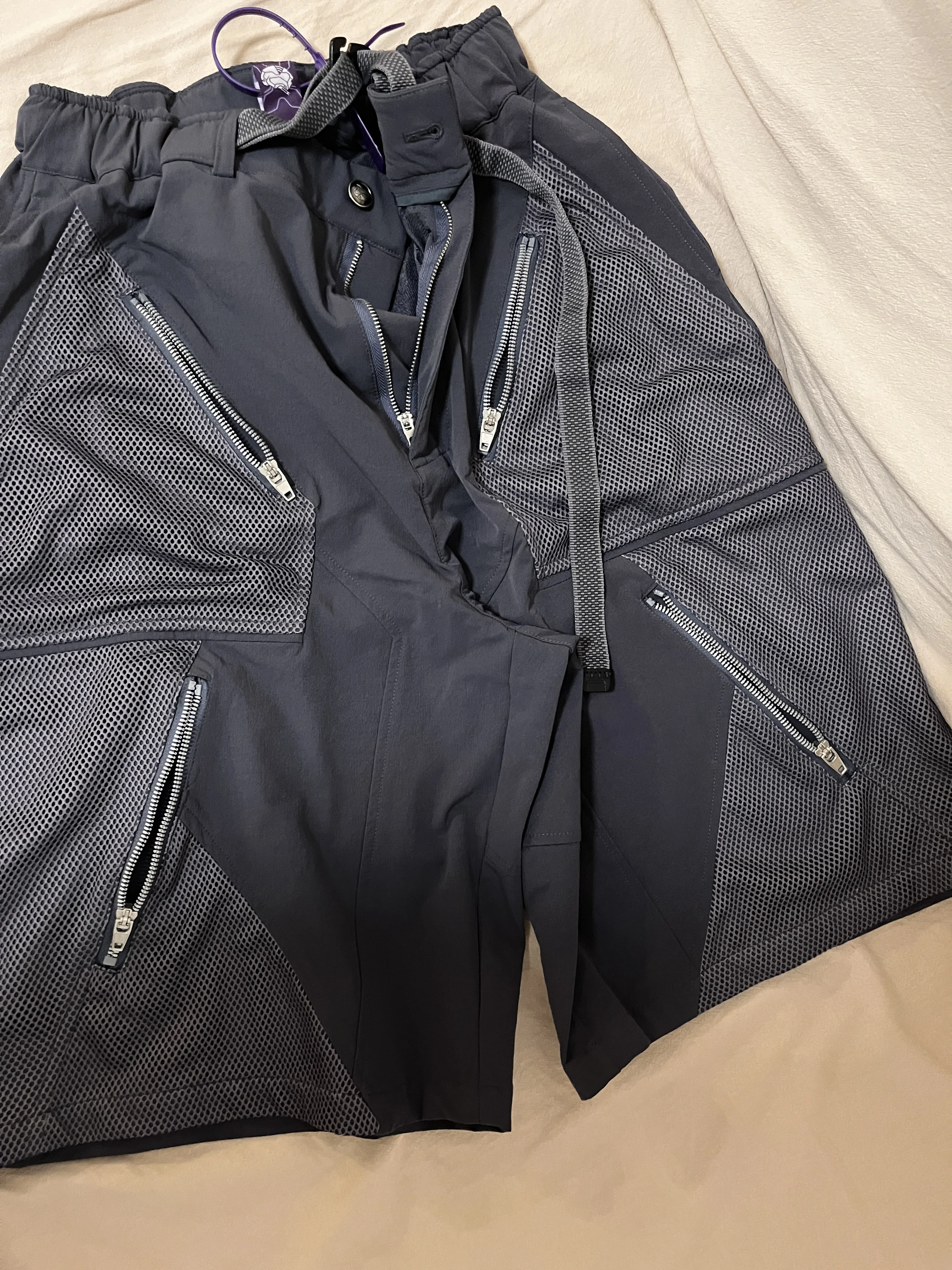 XEvil Bellator shorts nylon material integrated belt waist adjustment multipocket sci-fi dystopian