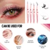 Eyelash Tweezers Pink Strawberry Stainless Steel Superhard Tweezers For Lash Extension High Precision Anti-Static Makeup Tweezer 4