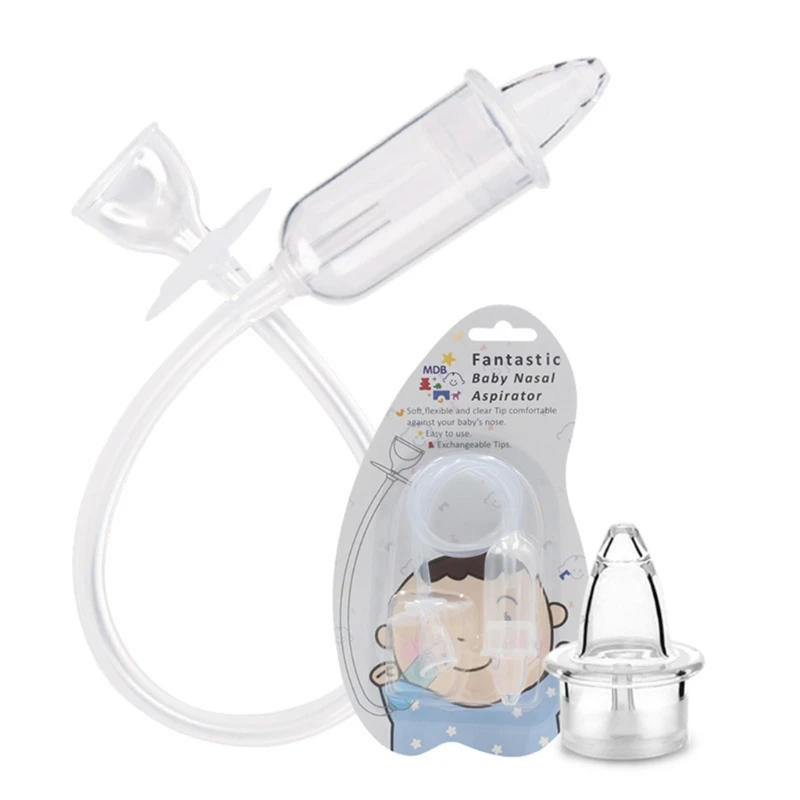 Infants Nose Aspirator Mouth Suction Newborns Booger Remover Manual Suction Tool