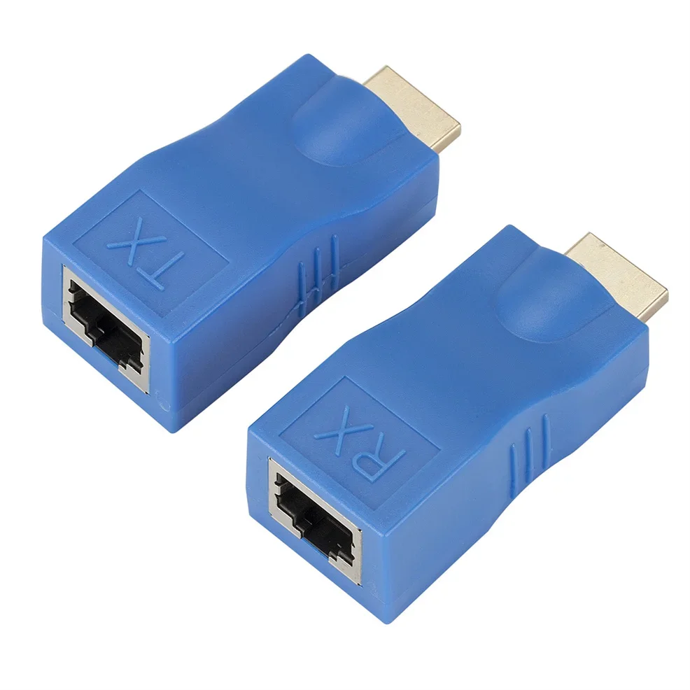 Extender Compatibile 4K Hd Rj45 Porte Lan Network Hd Extension 30M Su Cavo Ethernet Lan Cat5E/6 Utp Per Monitor Hdtv