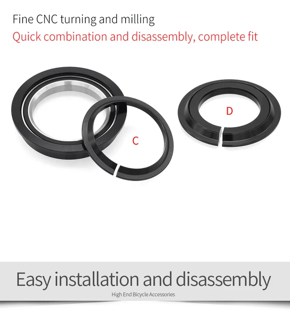 Lot 6 Entretoises Casque Vélo GoHZQ - Alliage Aluminium 28,6mm - 2/3/5/10mm - Réglage Hauteur Guidon