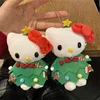 Christmas Hello Kitty Plush Toy Pendant Sanrio KT Cat Christmas Tree Dress Up Doll Keychain Decorative Bag Accessories Xmas Gift 6