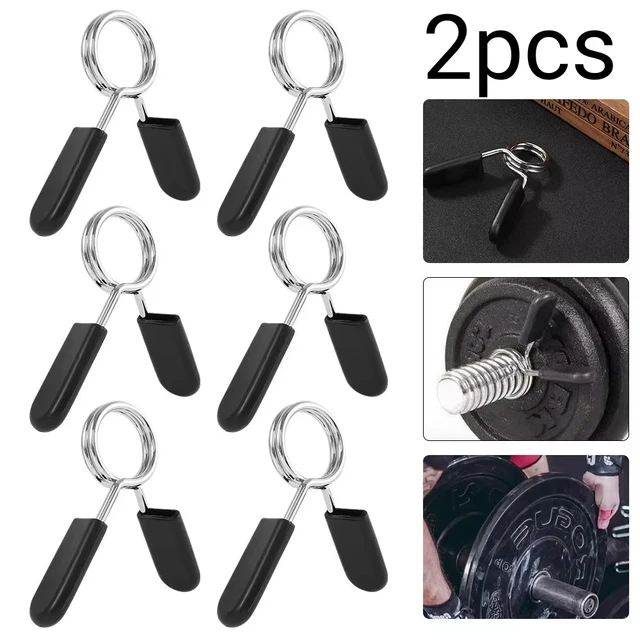 1 Piece 25/28/30 mm Barbell Clamp Spring Collar Clips Gym Weight Dumbbell Lock Standard Lifting Kit Barbell Lock